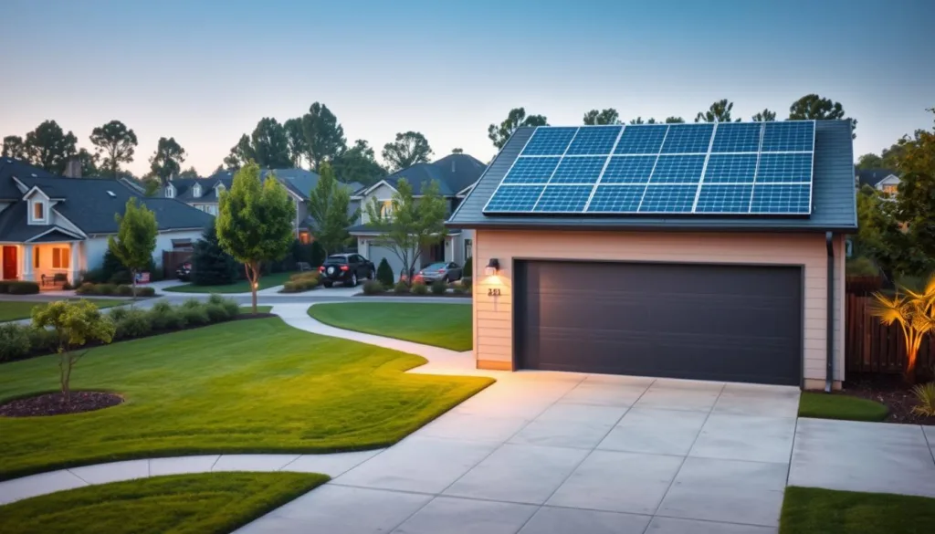 cost-effective solar-powered garages