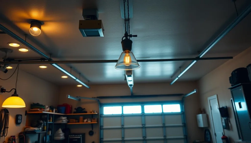 garage design ideas lighting effects